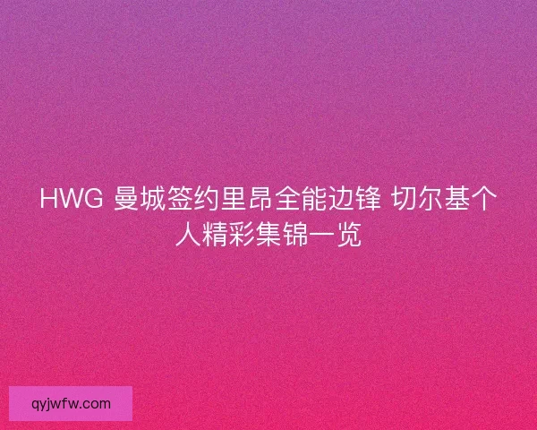 HWG 曼城签约里昂全能边锋 切尔基个人精彩集锦一览 HWG 曼城签约里昂全能边锋 切尔基个人精彩集锦一览